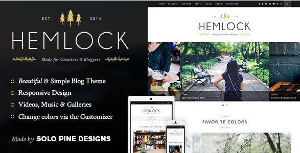 HEMLOCK – A RESPONSIVE WORDPRESS BLOG THEME